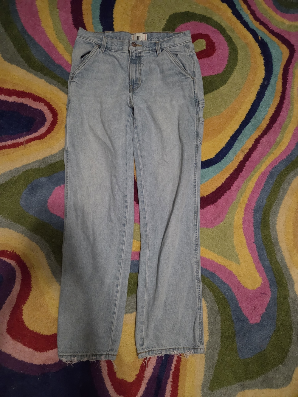 BDG Light Blue Straight Leg Jeans - Classic Light Wash